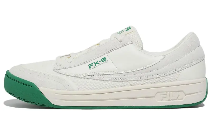 FILA Low top Skateboard Shoes Unisex White Green Korean Style