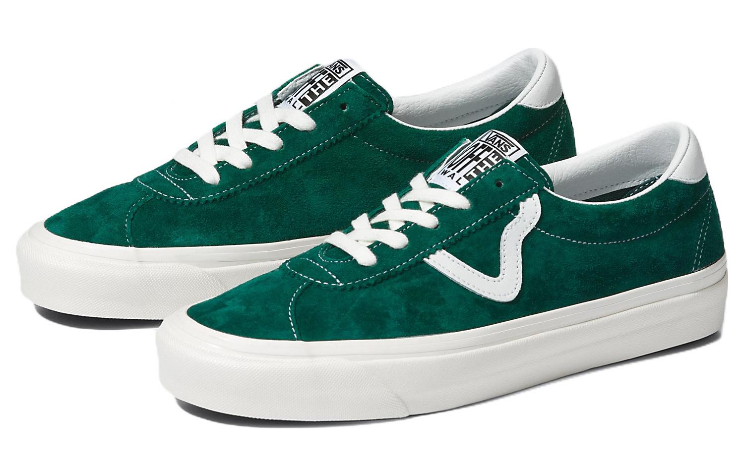 Кеды Vans Style 73 Pig Suede (зелено-белые) — фото 3