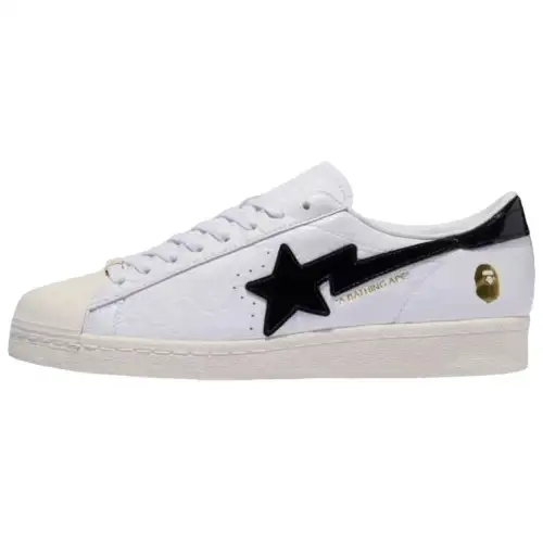 Superstar Bape x Superstar Adidas Originals Vintage 'White Black'