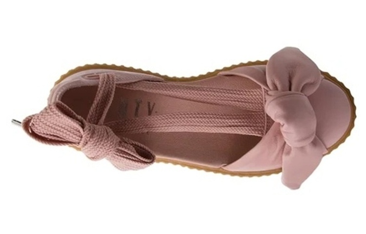 Женские сандалии PUMA Rihanna Fenty Bow Creeper Sandal (розовые) — Серебристыйрозовый / серебристыйрозовый — фото 3