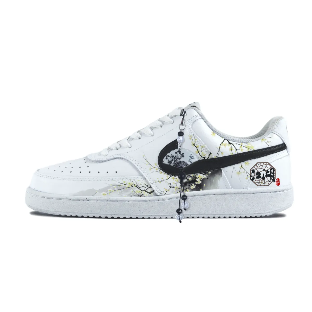 Nike Court Vision 1 Abrasion Resistant Low top Skateboard Shoes Unisex White
