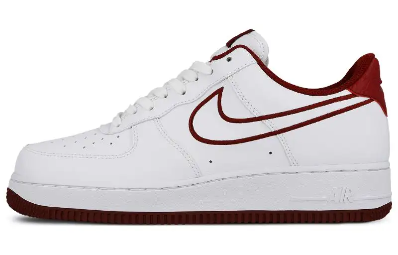 Nike Air Force 1 07 Leather White Team Red