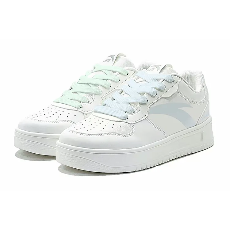 Anta Easy Low top Skateboard Shoes Unisex Blue Green Mismatched