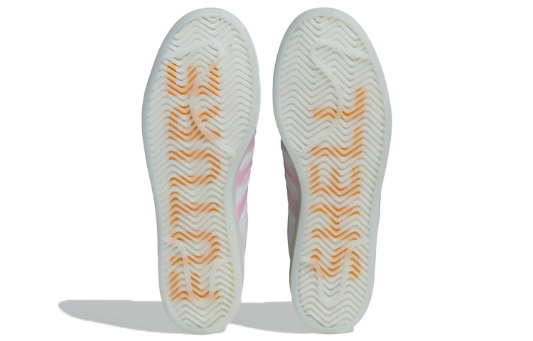 Женские кеды adidas originals Superstar (бело-оранжевые) — фото 6