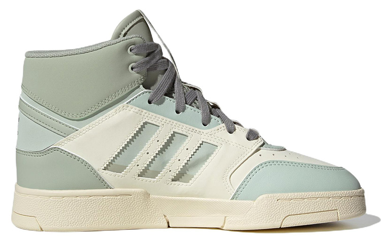 Женские кроссовки adidas originals Drop Step XL (белые со светло-зеленым и темно-зеленым) — Белый / светло-зелёный / тёмно-зелёный — фото 2