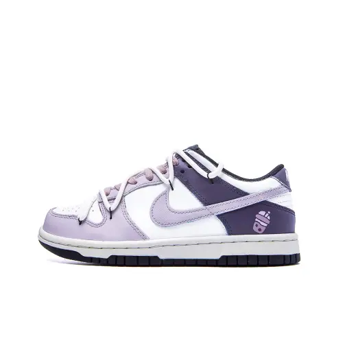 Nike Dunk Taro Paste Boba, Amber Low top Skateboard Shoes Women's Purple White
