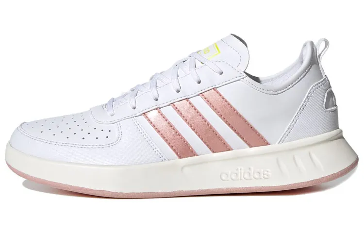 Adidas Court80s Pu Coverage Low top Skateboard Shoes Women's White Pink