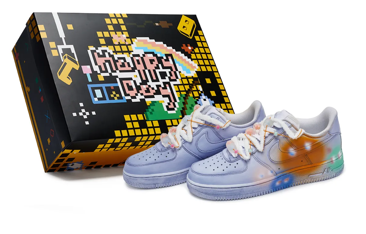 Nike Air Force 1 LOW 811 Manufacturing, Blueberry Gummies, Special Shoe Box Slip Resistant Abrasion Resistant Low top