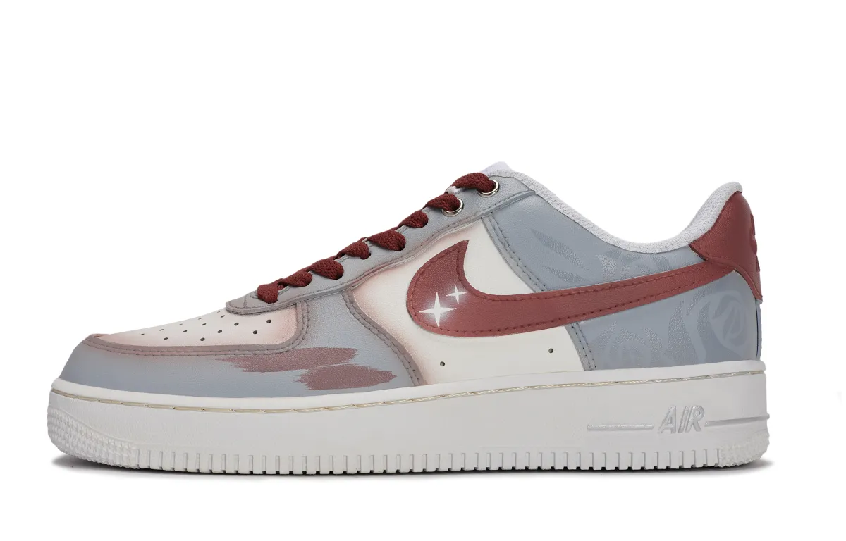 Nike Air Force 1 Magic Brush Blooms, Star Wish Land Slip Resistant Abrasion Resistant Low top Skateboard Shoes Unisex