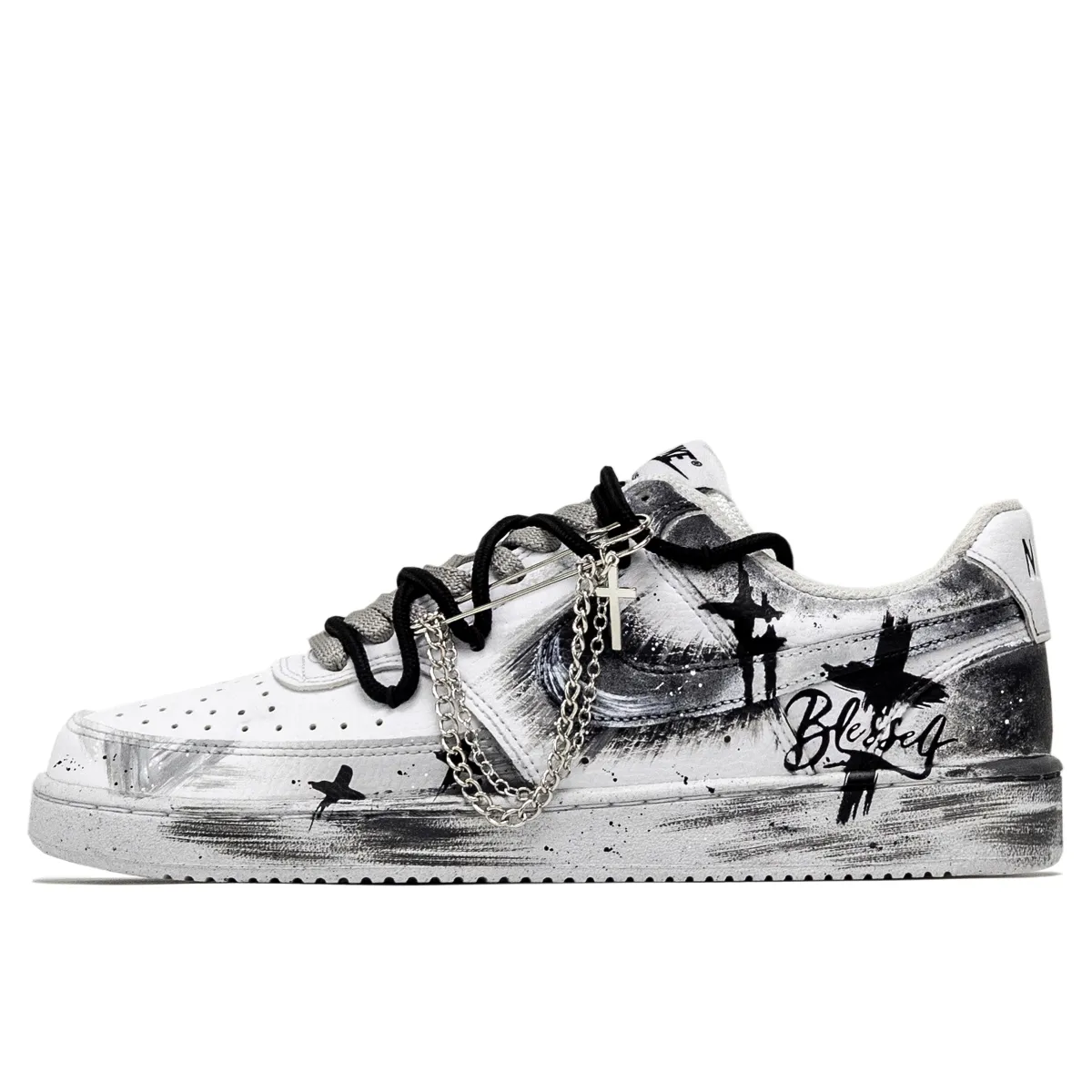 Nike Court Vision 1 Black Cross Slip Resistant Cushioning Abrasion Resistant