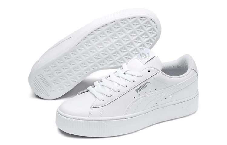 Женские кеды PUMA Vikky Stacked L (белый / серебристый) — фото 5