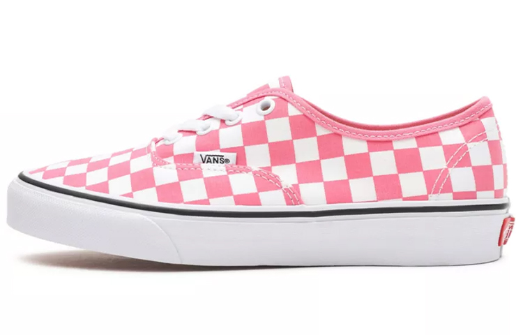 Кеды Vans Authentic Checkerboard (розово-белые) — фото 1