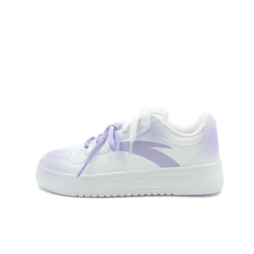 Anta Easy Slip Resistant Abrasion Resistant Slip Resistant Abrasion Resistant Low top Skateboard Shoes Unisex Purple