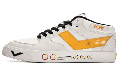 Pony Atop Versatile Slip Resistant Abrasion Resistant Low top Skateboard Shoes Unisex Beige Gray