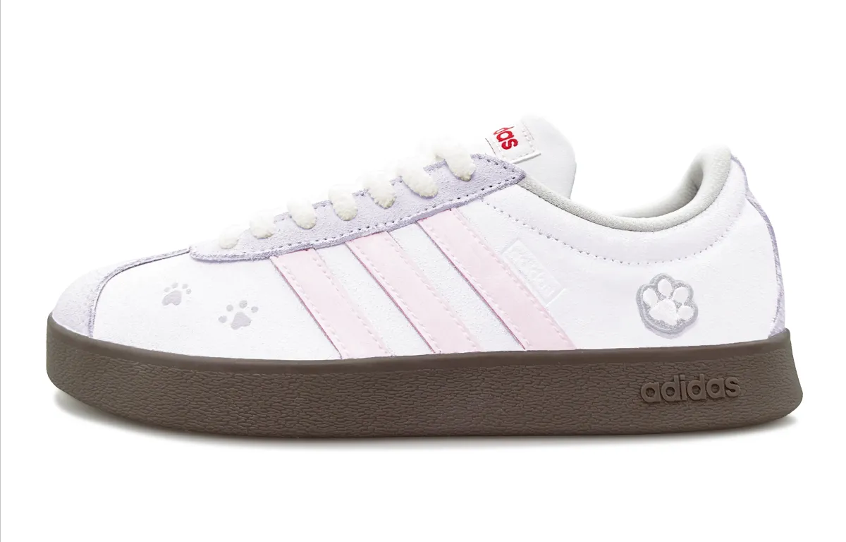Adidas Yubari Cat Paw, Shimmery Cat Slip Resistant Abrasion Resistant Low top Skateboard Shoes Unisex Lilac
