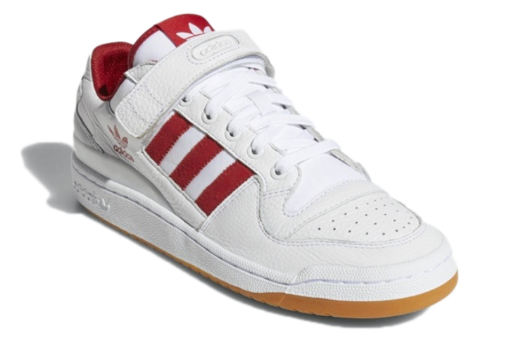 Кеды adidas originals FORUM Lo (бело-красные) — Белый / красный — фото 3
