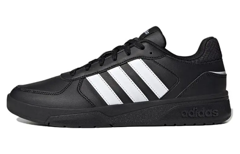 Adidas COURTBEAT Synthetic Leather Abrasion Resistant Low top Skateboard Shoes Unisex Black White