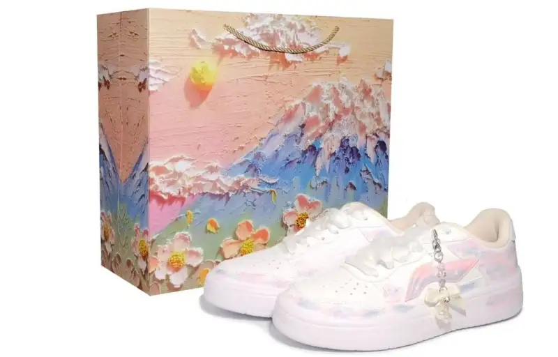 Li Ning Floating Boat Low top Skateboard Shoes Women's White Pink