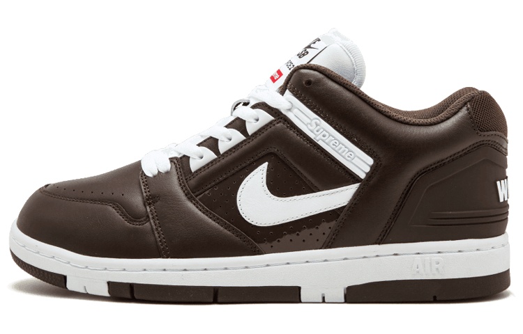 Кеды Nike Nike Air Force 2 Low Brown (коричнево-белые)
