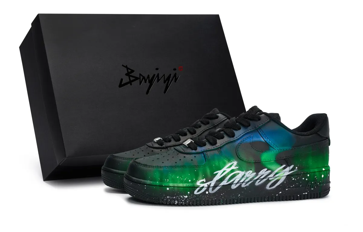 Nike Air Force 1 07 811 Manufacturing, Eternal Night Galaxy Green, Special Shoe Box Slip Resistant Abrasion Resistant
