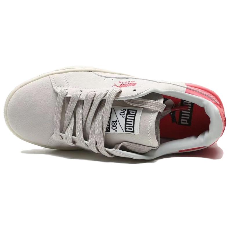Кеды PUMA Suede (бело-розовые) — 白/桃 — фото 4