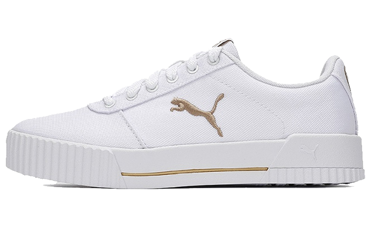 Женские кеды PUMA Carina (белый с золотым)