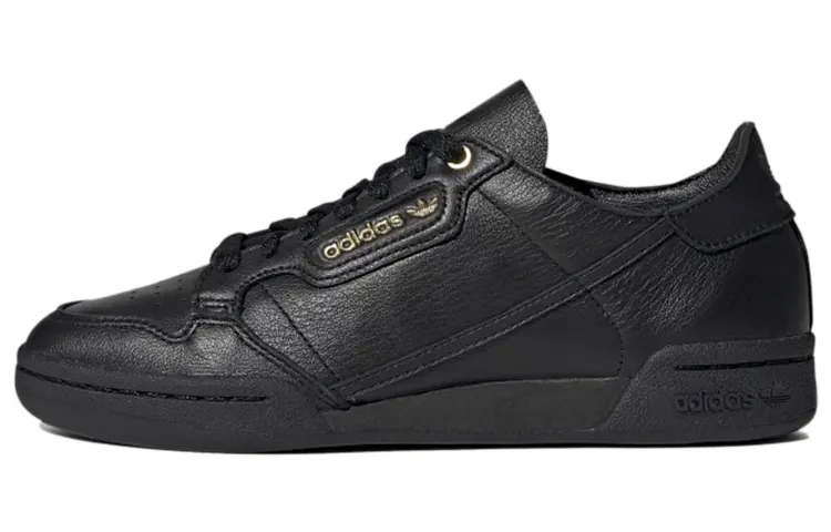 Adidas Originals Continental Skateboard Shoes Women's Low Top Black/Gold