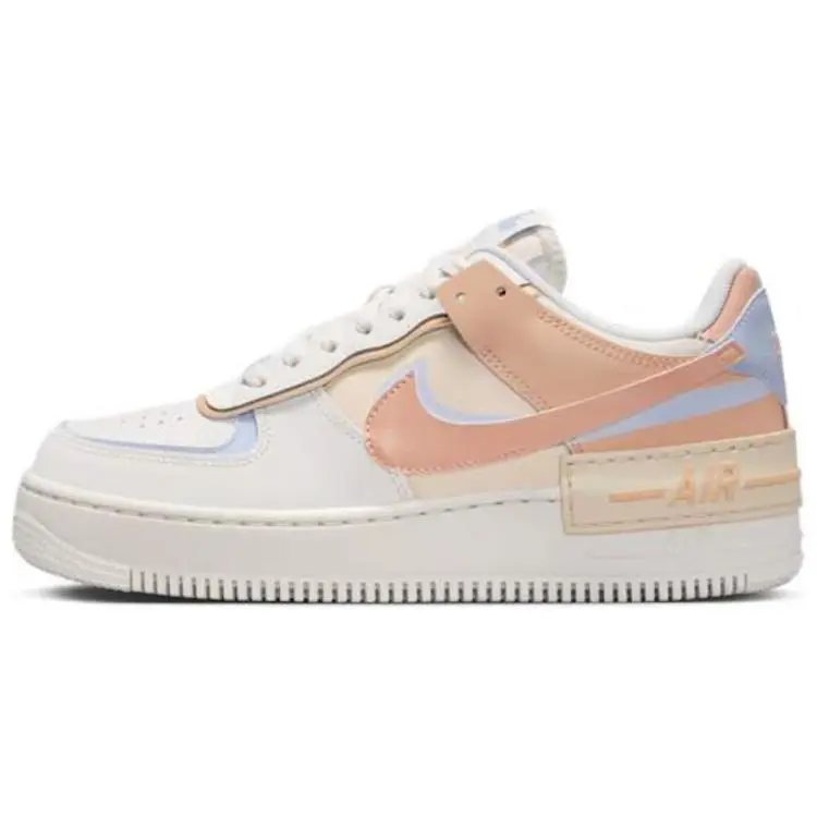 Nike AF1 Shadow Slip Resistant Abrasion Resistant Low top Skateboard Shoes Women's White Pink