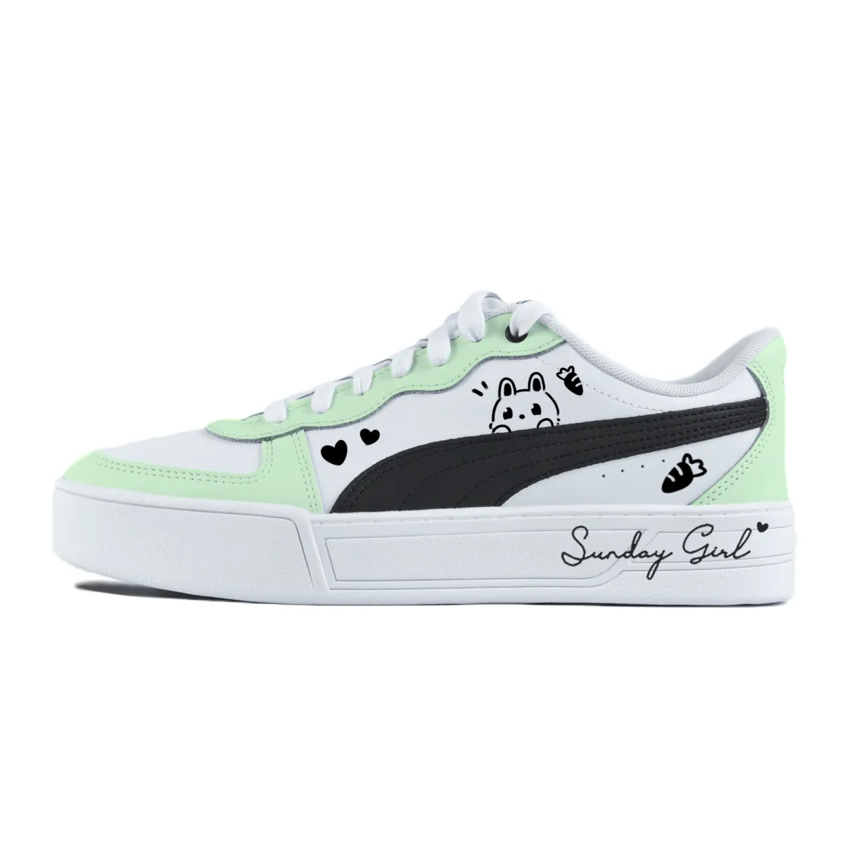PUMA Skye Abrasion Resistant Balance Low top Skateboard Shoes Women's Green