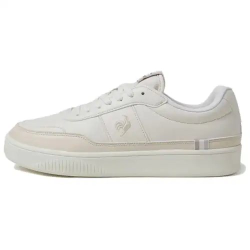 Le Coq Sportif Slip Resistant Abrasion Resistant Low top Skateboard Shoes Unisex Beige