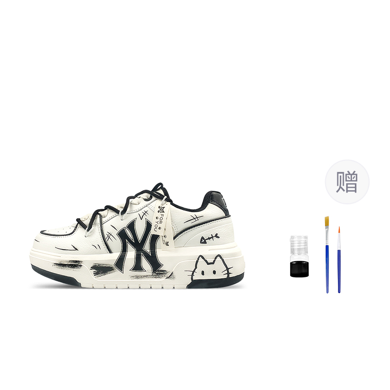 MLB Chunky Liner Low top Skateboard Shoes Unisex Black White