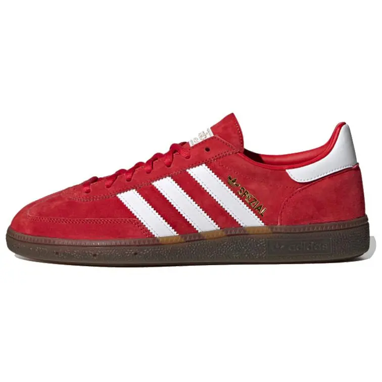 Adidas Originals Handball Spezial Suede Breathable Comfortable Wear-Resistant German Army Trainers Low-Top Skate Shoes Unisex Red