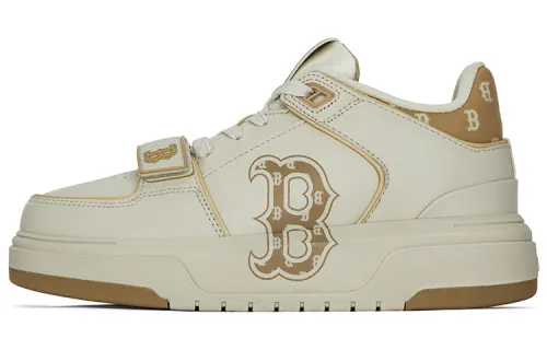MLB Chunky Liner Mid top Skateboard Shoes Unisex Beige Yellow
