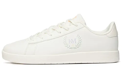 ANTA Skateboard Shoes Women's Low Top Ivory White/Fluorescent Highlighter Pink