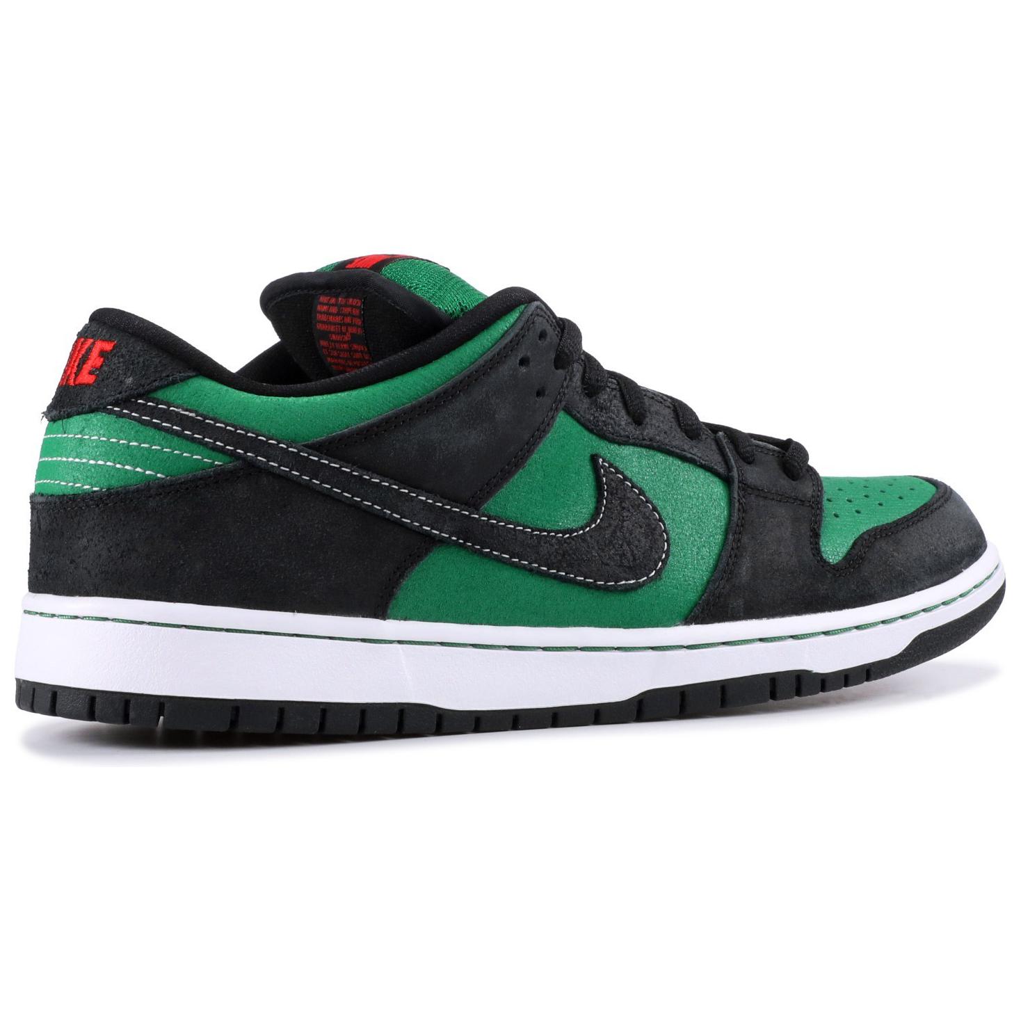Мужские кроссовки Nike Dunk SB Pine Green Black (черно-зеленые) — 松绿/黑/原子红 — фото 3