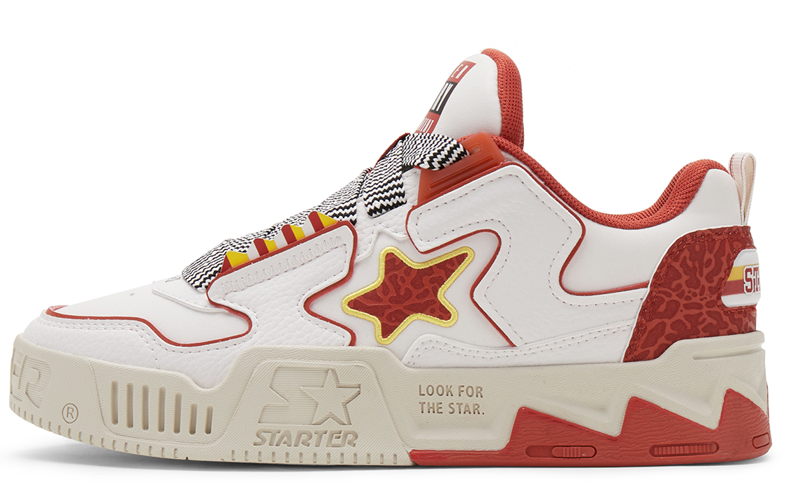 STARTER Vol VOL2 Low top Skateboard Shoes Women's White Red