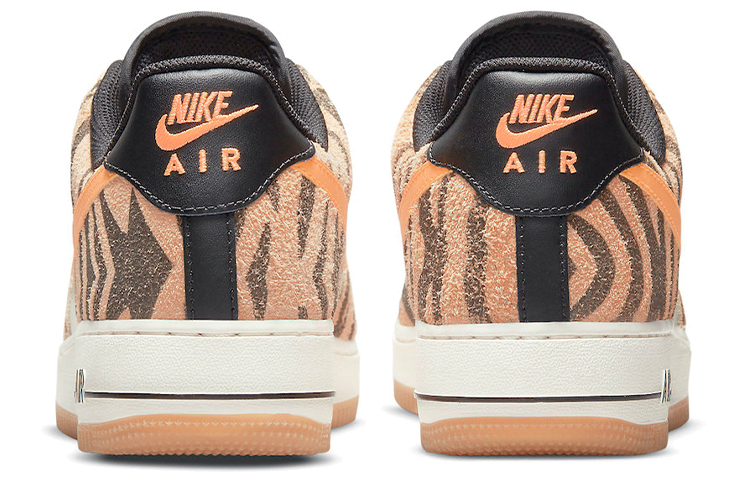 Мужские кроссовки Nike Air Force 1 (бело-черно-оранжевый) — Белый / чёрный / оранжевый — фото 5
