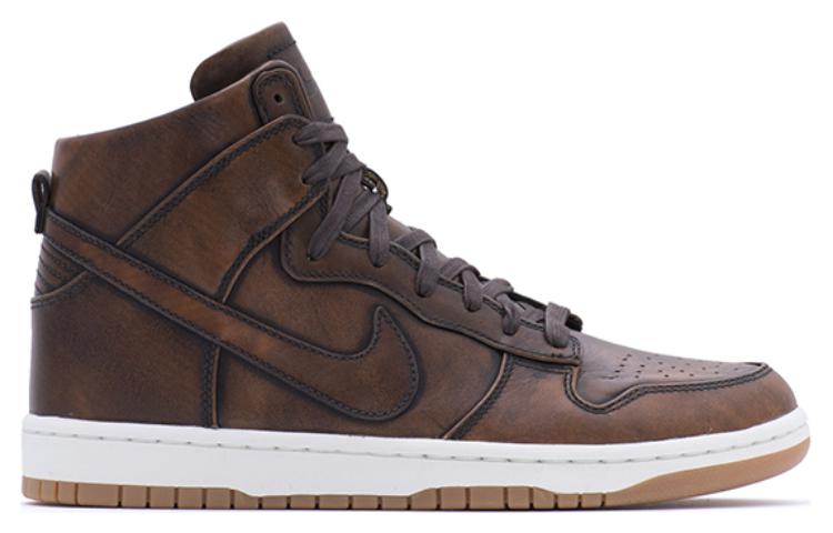 Кроссовки Nike Dunk Lux Burnished (коричневые) — Коричневый / коричневый — фото 2