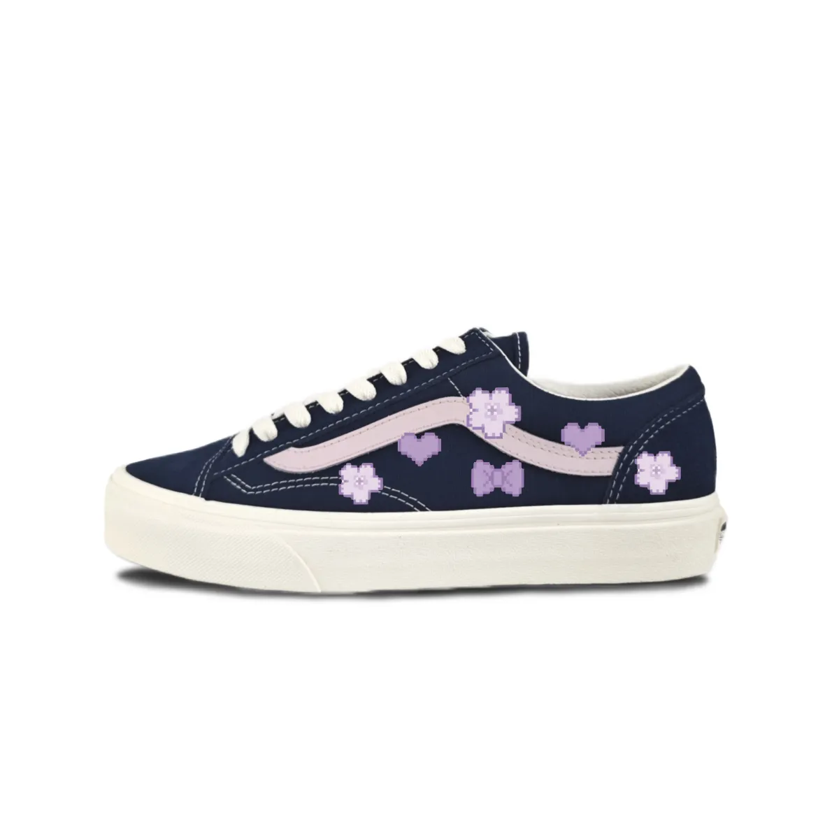 Vans Style 36 Suede Slip Resistant Abrasion Resistant Low top Skateboard Shoes Unisex Black Purple