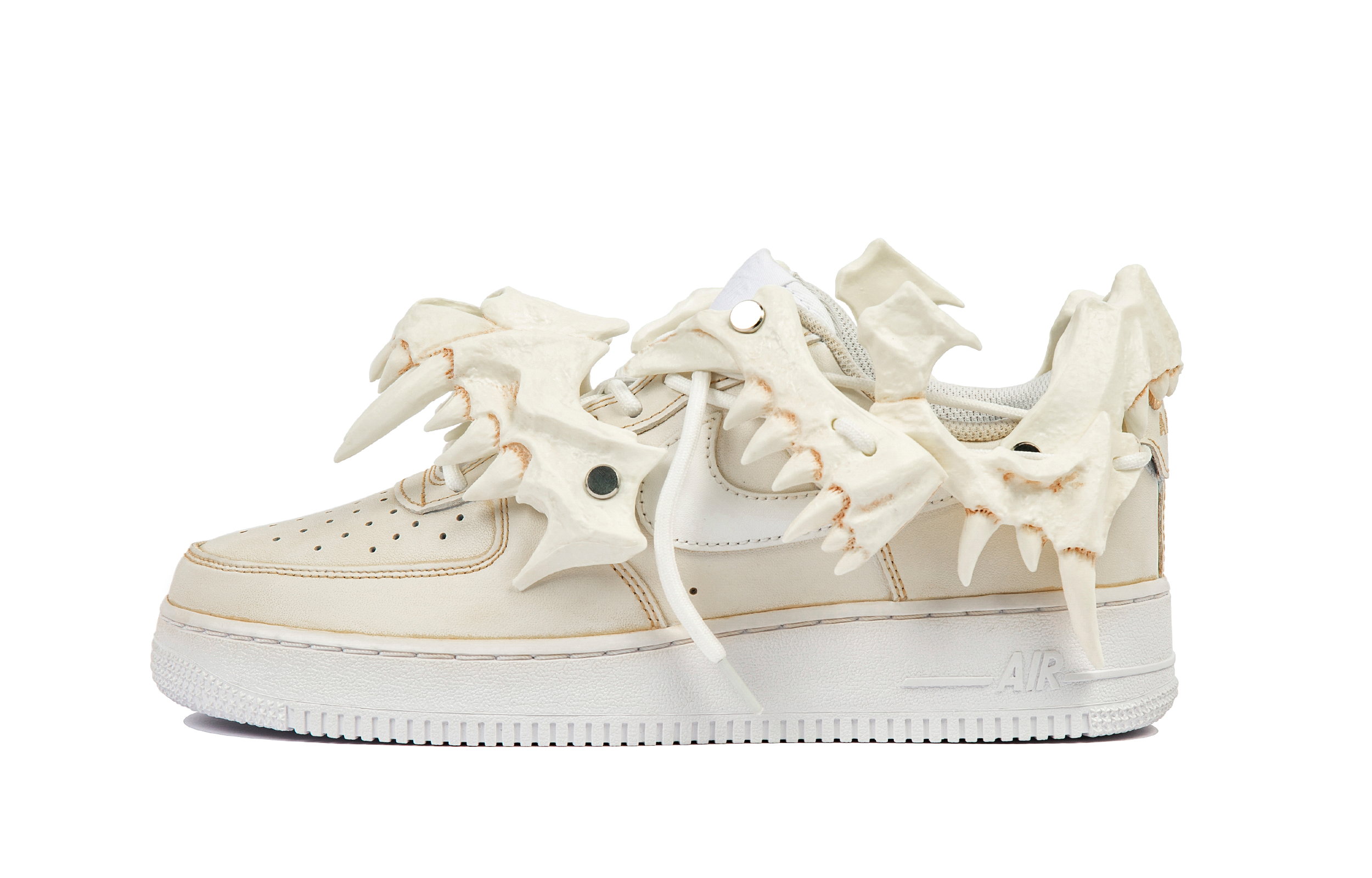 Nike Air Force 1 Coverage Abrasion Resistant Coverage Abrasion Resistant Low top Skateboard Shoes Women's Ecru