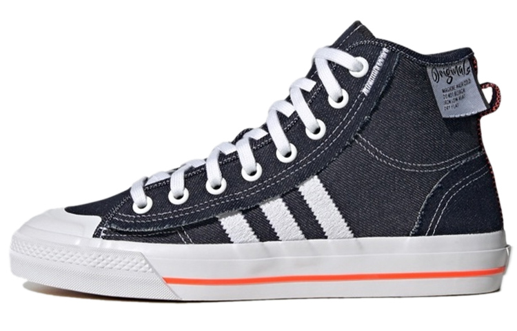 Кеды adidas adidas originals Nizza Hi Rf (сине-белые)