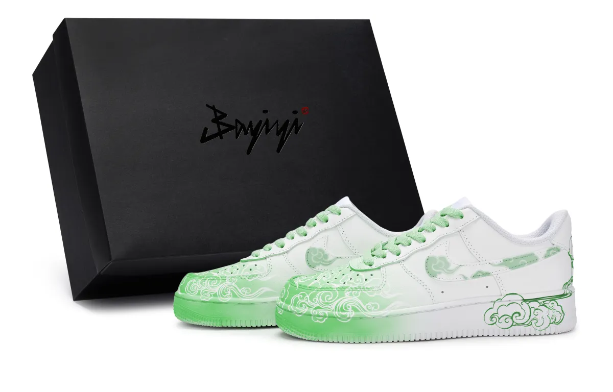 Nike Air Force 1 811 Manufacturing, Cloud Roll Wave Green, Special Shoe Box Slip Resistant Slip Resistant Low top