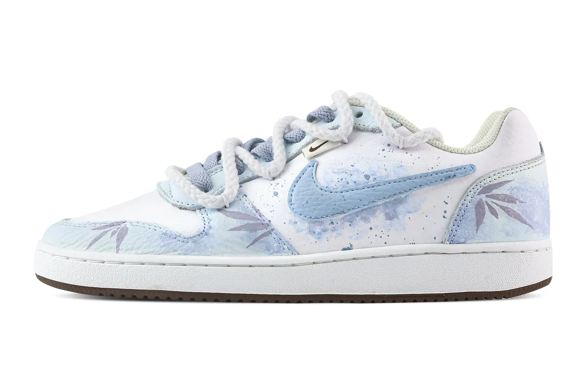 Nike EBERNON Light Blue Bamboo Shadow Abrasion Resistant Low top Skateboard Shoes Men's