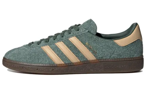 Adidas Originals München Abrasion Resistant Low top Skateboard Shoes Men's Green Yellow