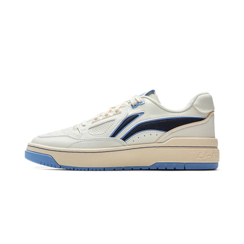 Li Ning Rising Stars Slip Resistant Cushioning Low top Skateboard Shoes Unisex Beige Blue