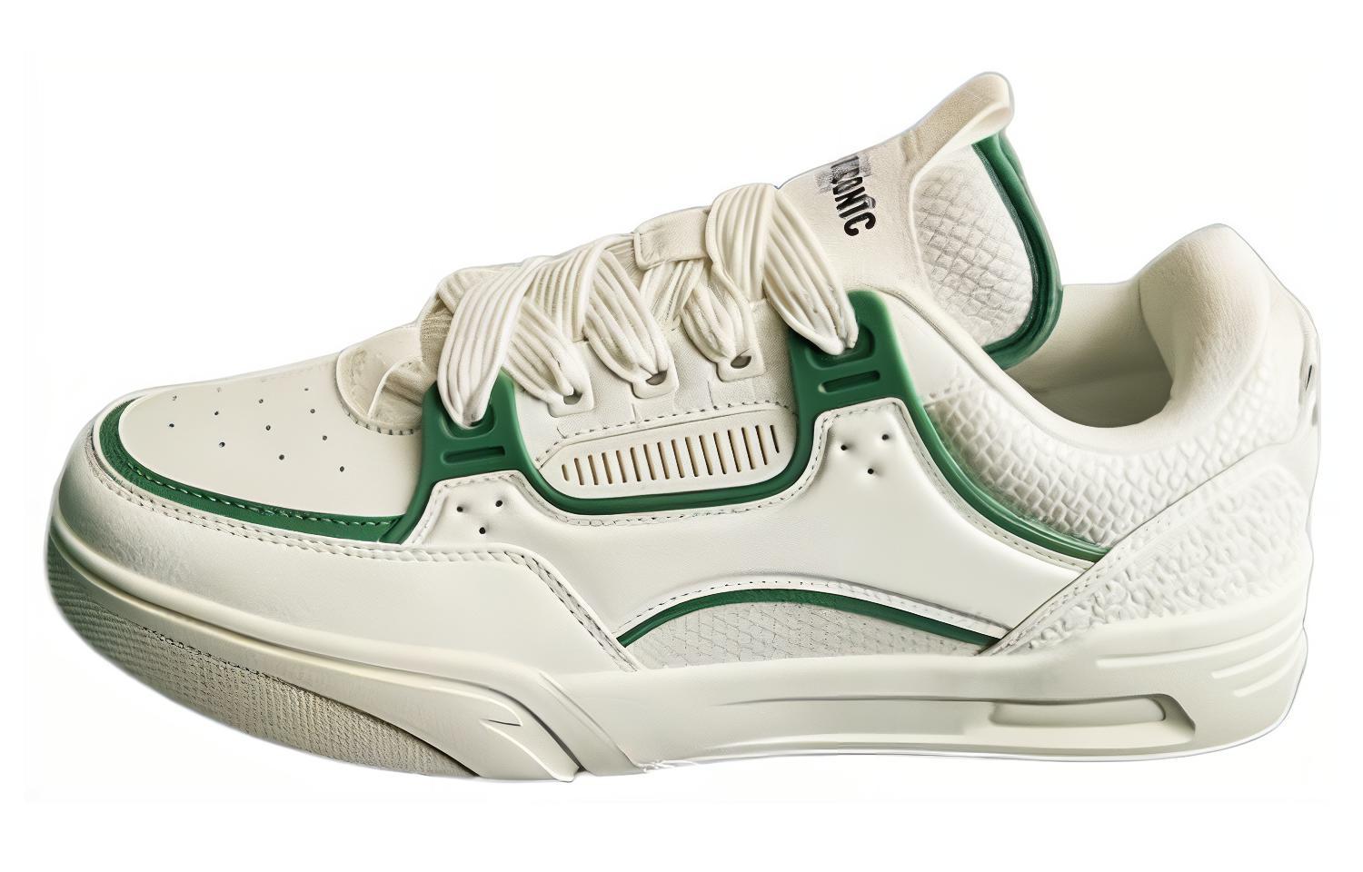 Anta AOJIE Cushioning Abrasion Resistant Cushioning, Wear Resistant Low top Skateboard Shoes Men's White Green