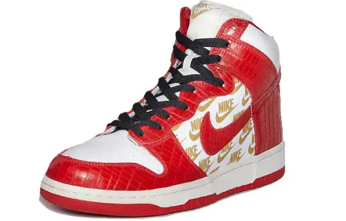 Supreme x Nike Dunk SB Slip Resistant Mid top Skateboard Shoes Men's Red