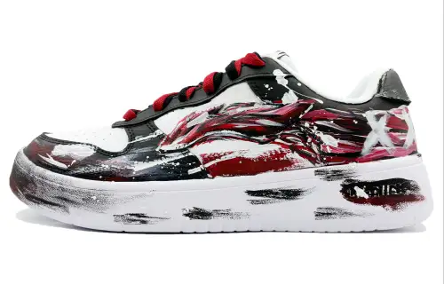Li Ning Floating Boat Slip Resistant, Abrasion Resistant, Breathable Low top Skateboard Shoes Men's White Red Black