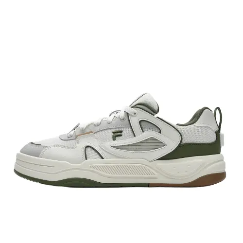 FILA FUSION BANK II Textile, Synthetic Leather Slip Resistant Height Increasing Low top Skateboard Shoes Men's White