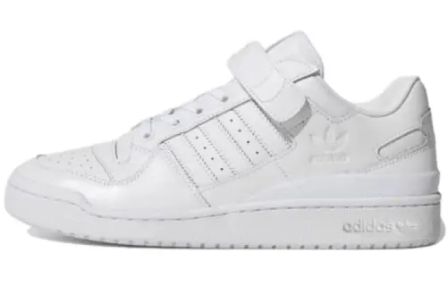 Adidas Originals FORUM Low Synthetic Leather Low top Skateboard Shoes Men's Silver White